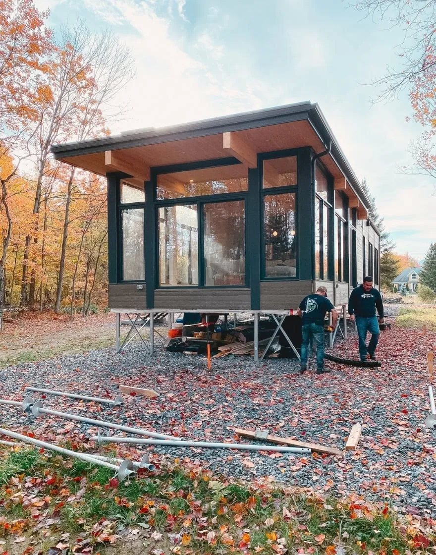 Forest Cabin Supported by Screw Piles